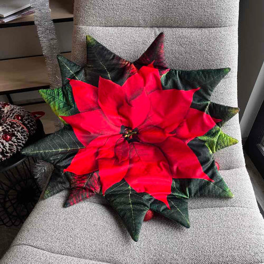 Poinsettia floor mat / christmas floor mat / pet mat poinsettia