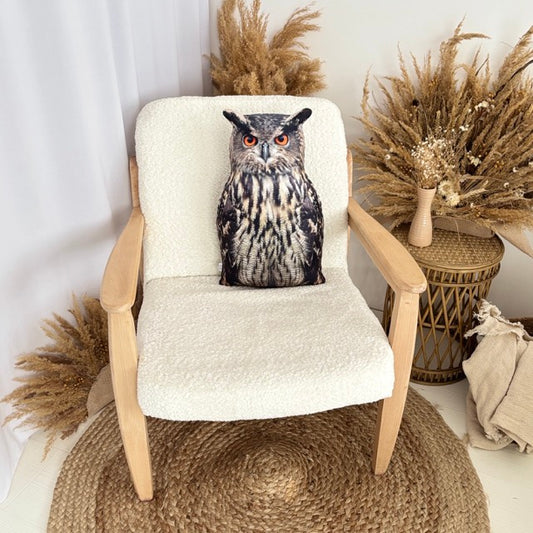 realistic owl cushion