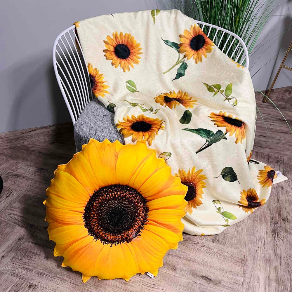 sunflower throw blanket sunflower pillow