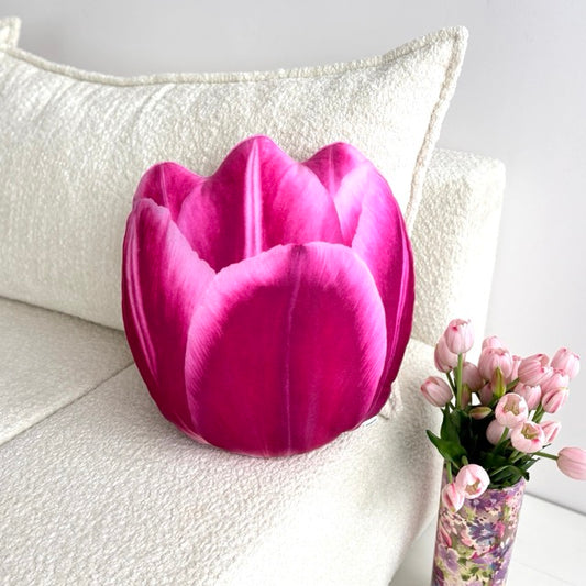pink tulip pillow