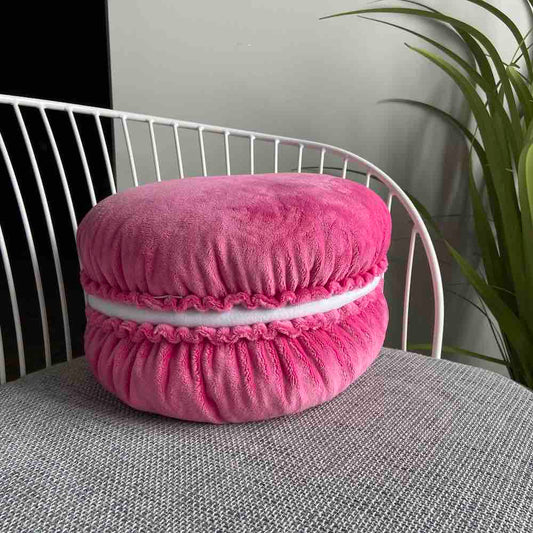 fuchsia macaroon pillow