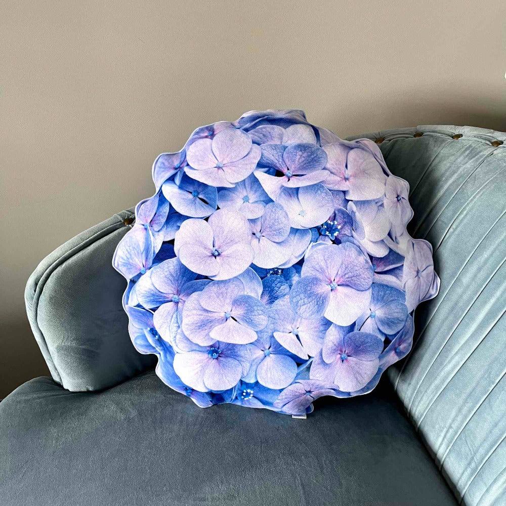 Hortensienkissen / Hortensienblau / Hortensienkissen / Blumenkissen – Enjoy Pillows