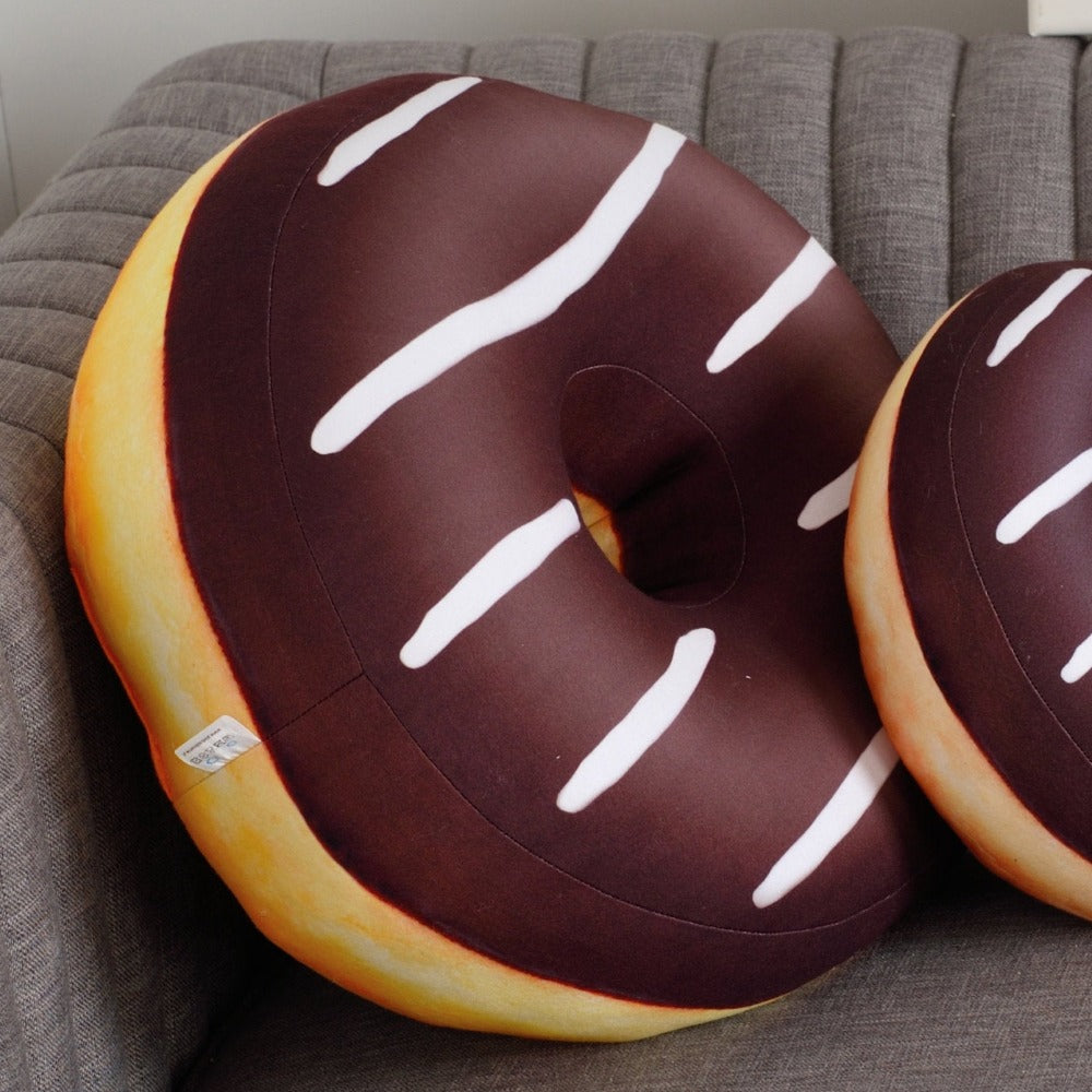 chocolate donut pillow