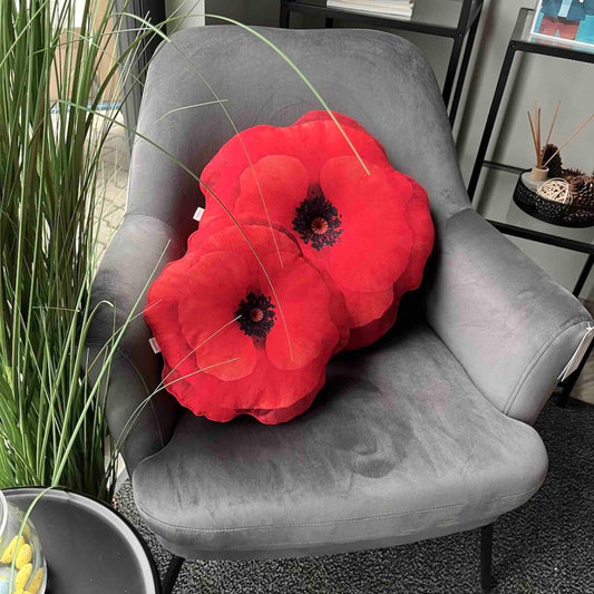 set of two poppy pillows