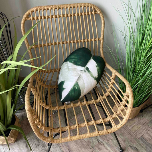 Philodendron White Princess leaf cushion