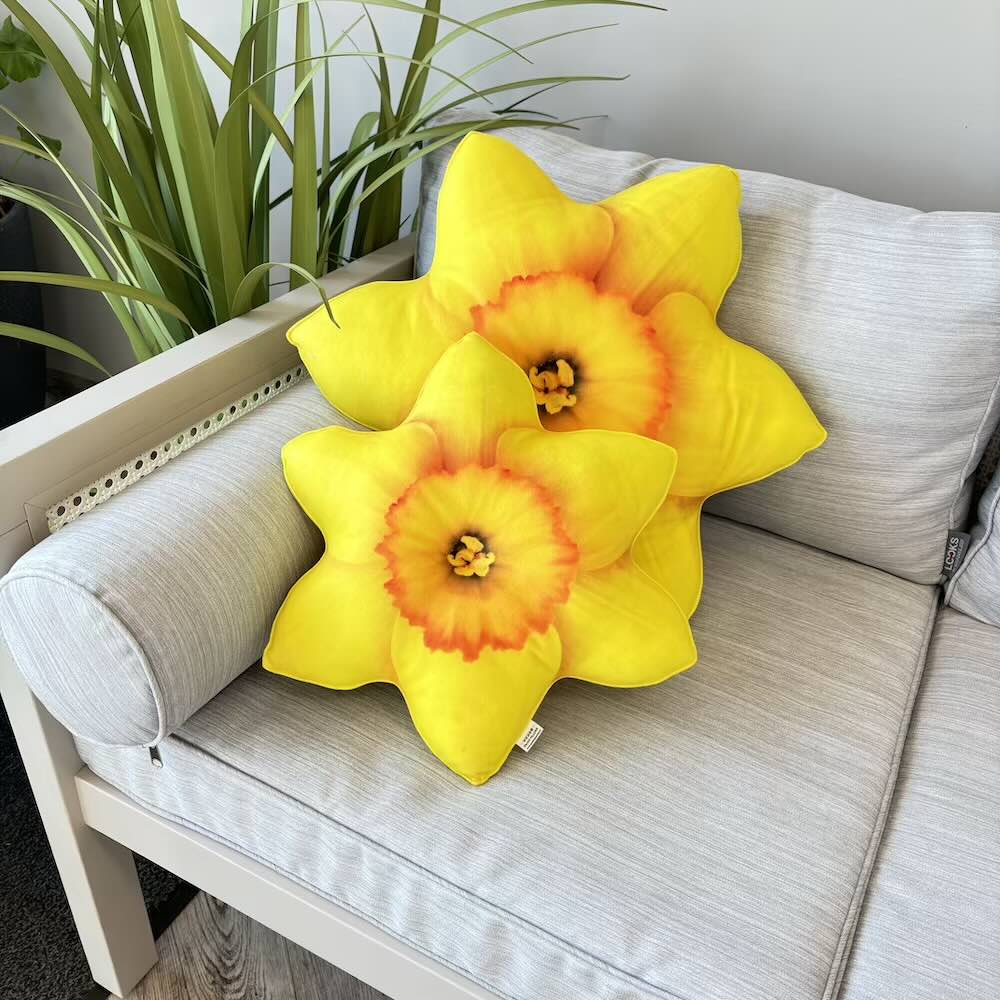 Narzissenblumenkissen / Narzissenkissen / Frühlingskissen – Enjoy Pillows