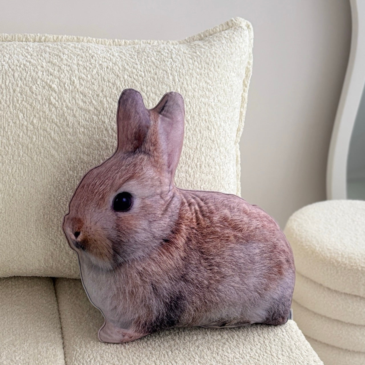Bunny realistic pillow handmade rabbit cushion animal pillow