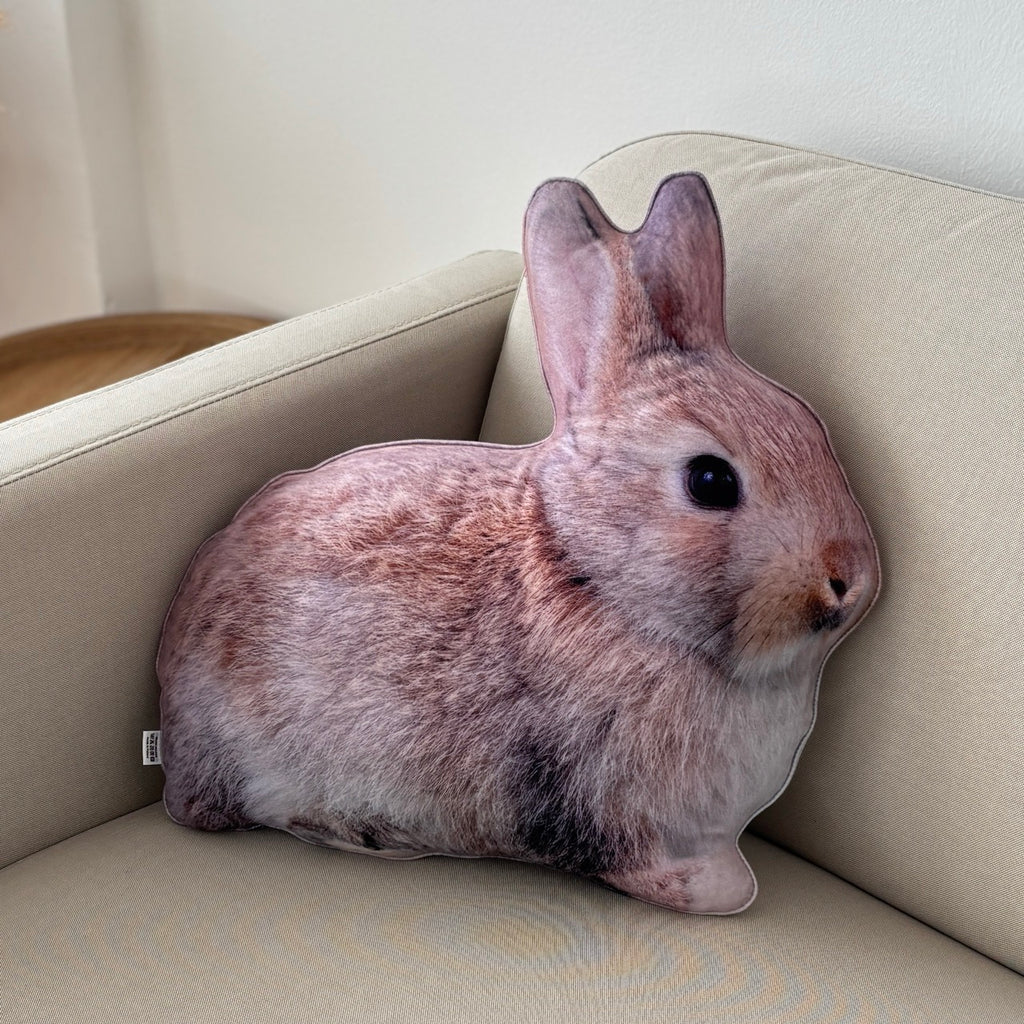 Bunny realistic pillow handmade rabbit cushion animal pillow