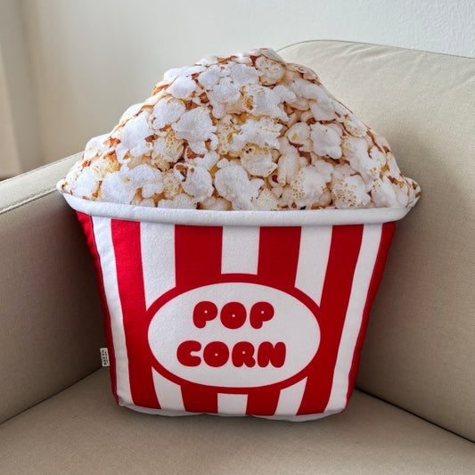 Popcorn shape Pillow, gift for film lovers. food pillow. decorative pillow