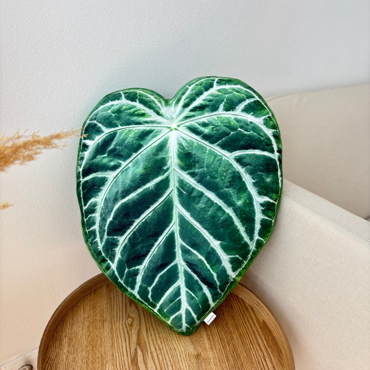 Anthurium leaf shape pillow plant lover gift for urban jungle home decor