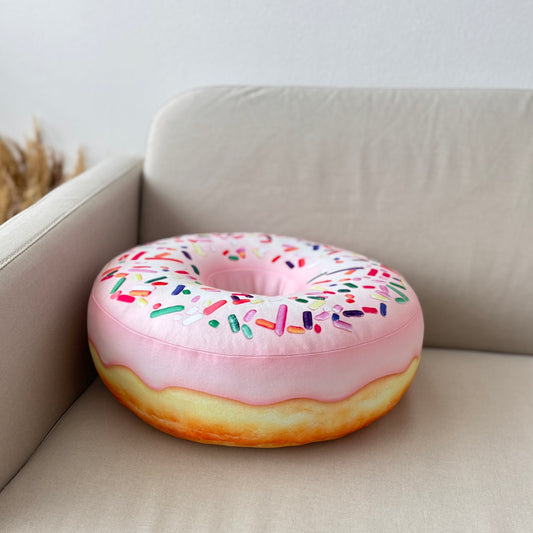 Rosa Donut Kissen / großes rosa Donut Kissen