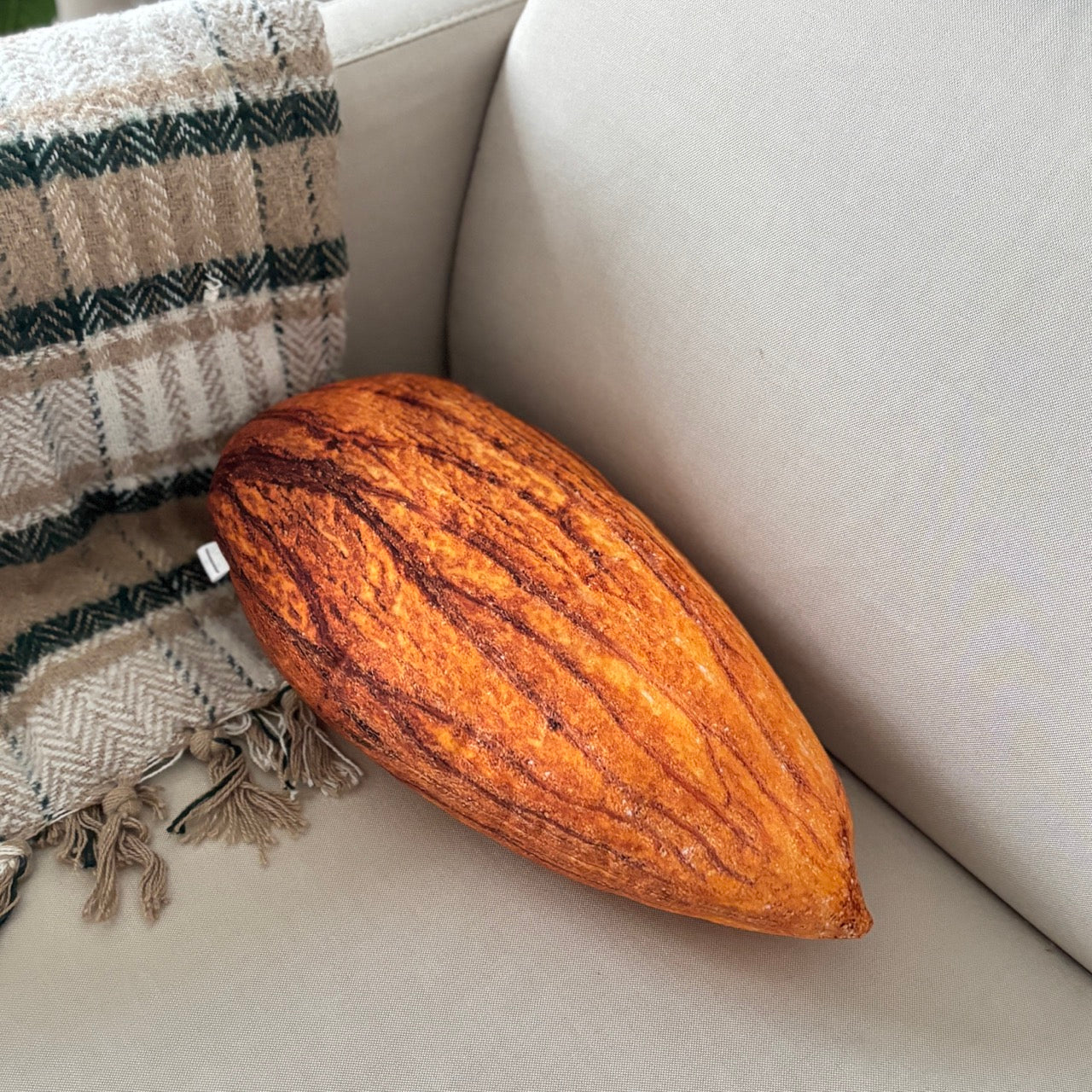 Almond pillow / Almond shaped / Almond cushion / nut pillow / food pillow