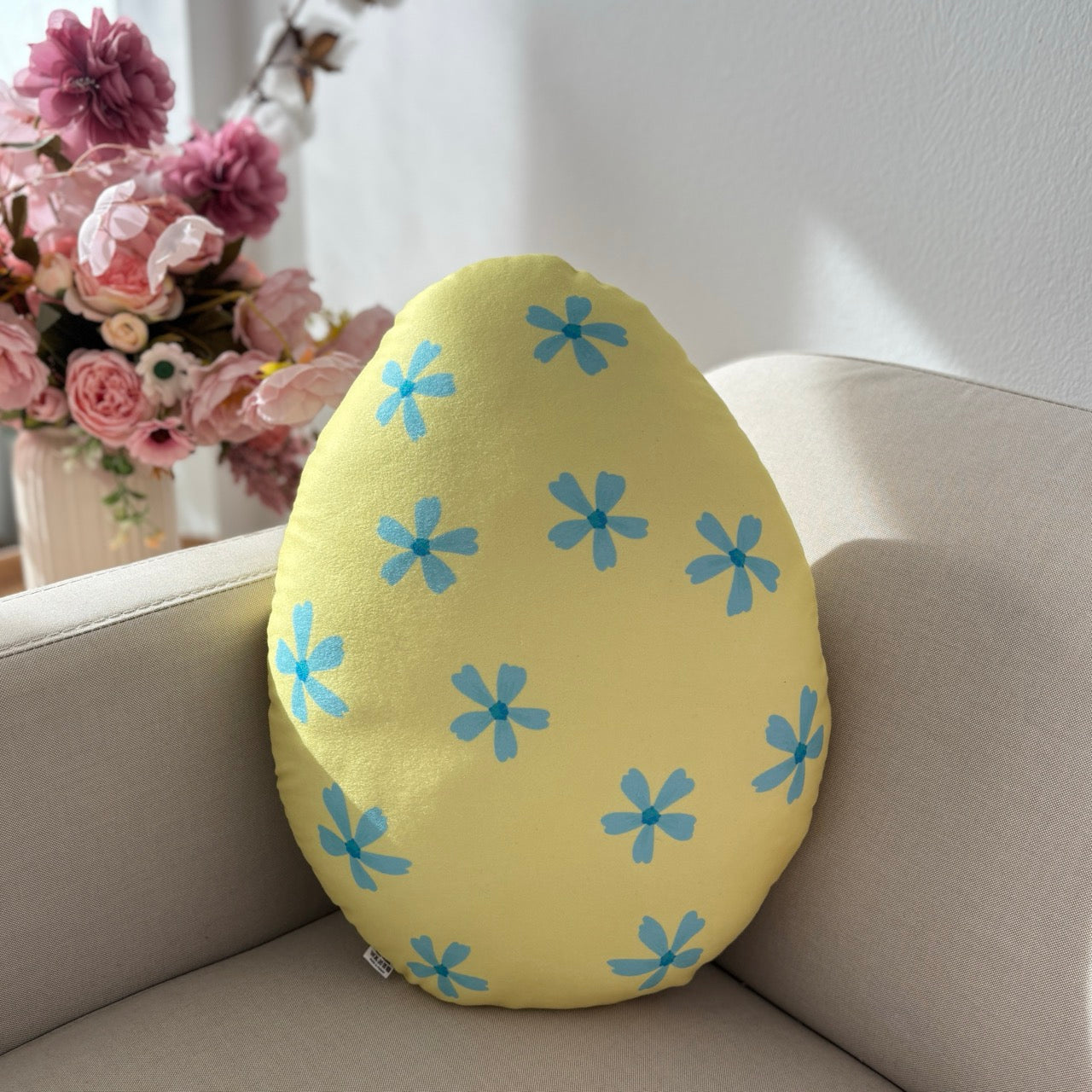 Easter pillow decor Egg cushion spring