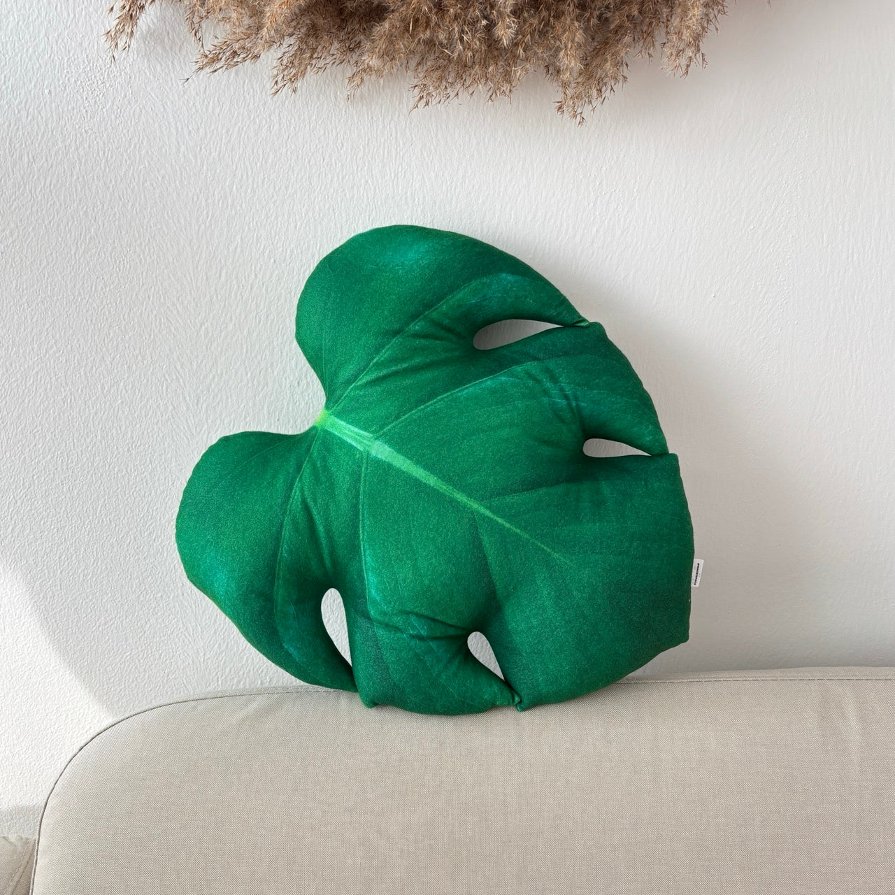 Monstera Leaf Pillow, Tropical Plant Cushion, Monstera Decor, Botanical Throw Pillow, Plant Lover Gift