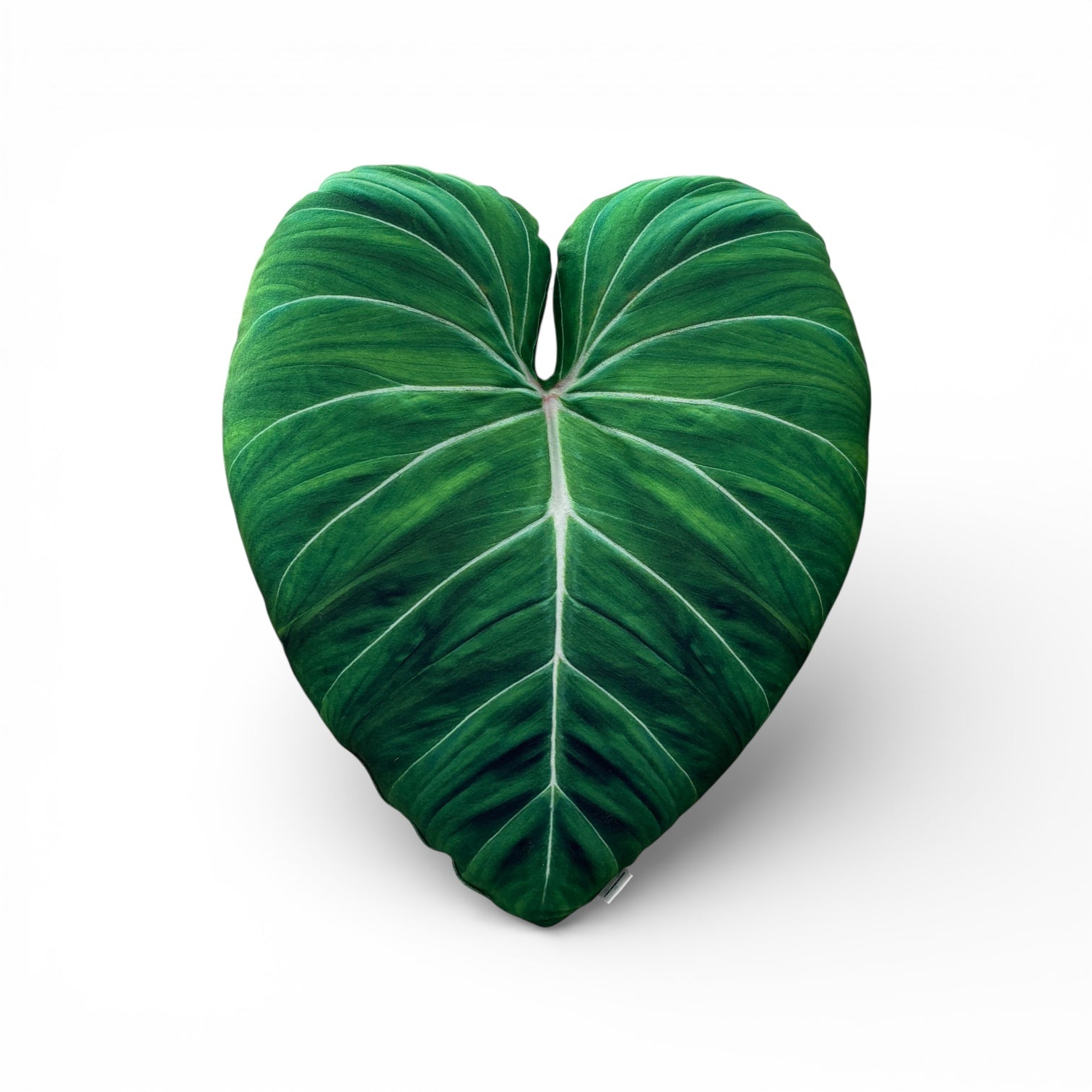 Philodendron Gloriosum Leaf Pillow – Tropical Plant Cushion, Botanical Throw Pillow