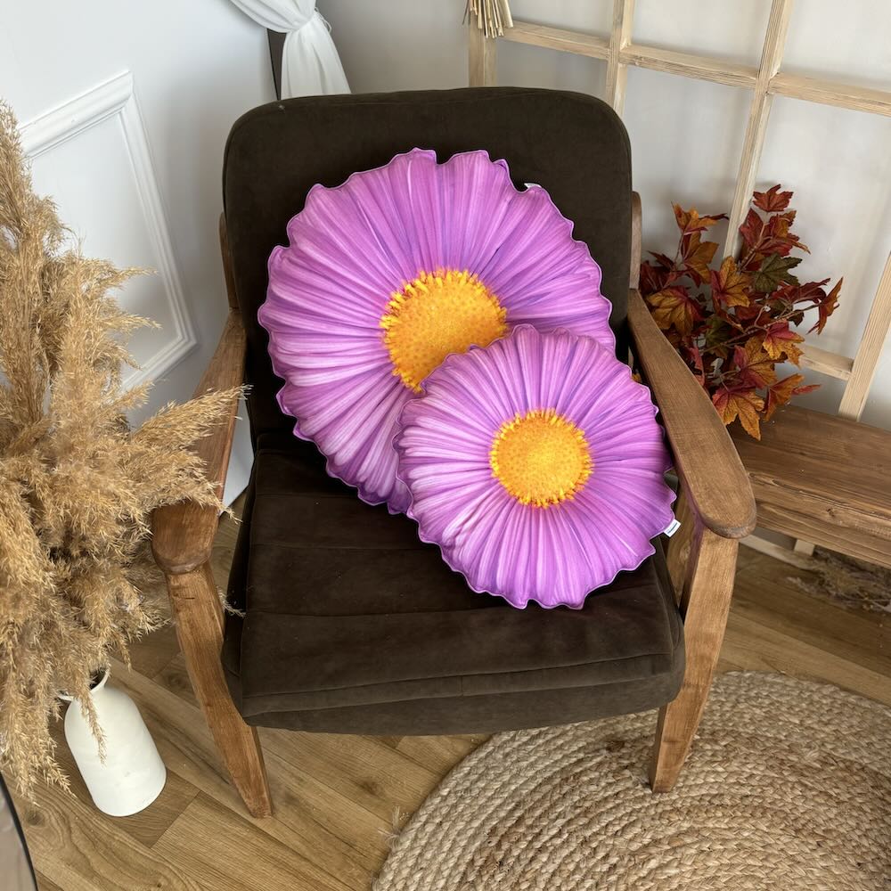 Aster pillow / flower pillow / autumn flower pillow