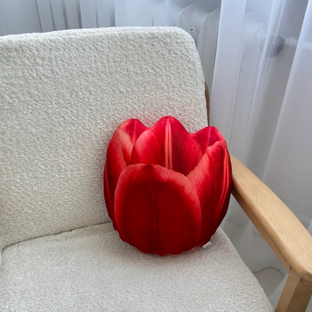 red tulip pillow