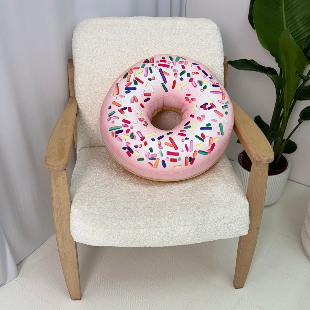 pink donut pillow