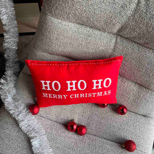 Hohoho Merry Christmas pillow / christmas pillow / red christmas pillow