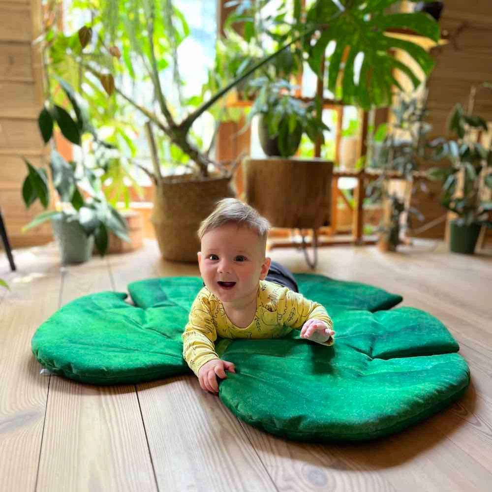 monstera floor mat