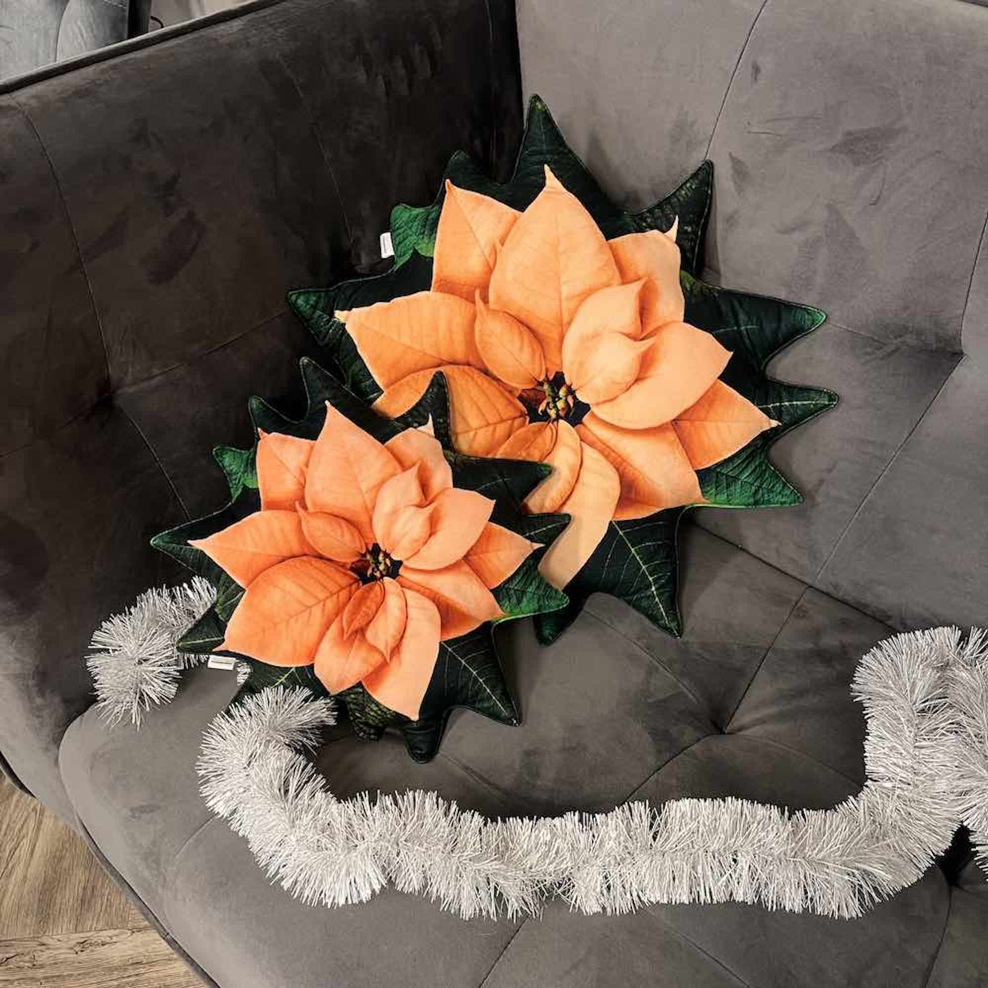 Poinsettia pillow outlet