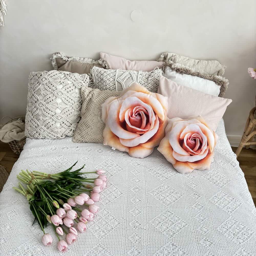 tea roses pillow