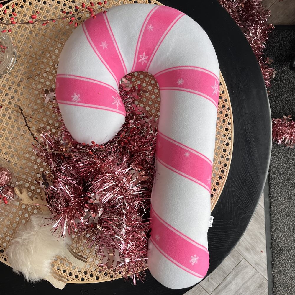 Candy cane pink pillow / christmas pink cushion / Zuckerstange kissen / christmas pillow