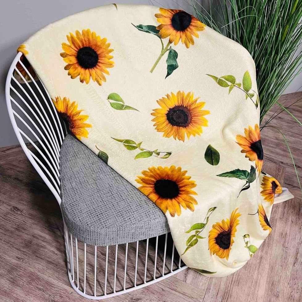 Sunflower throw blanket / floral blanket / sunflower gift / blanket