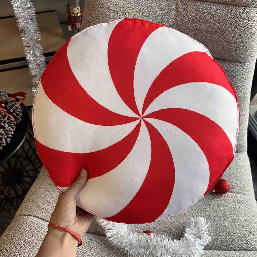swirl candy pillow