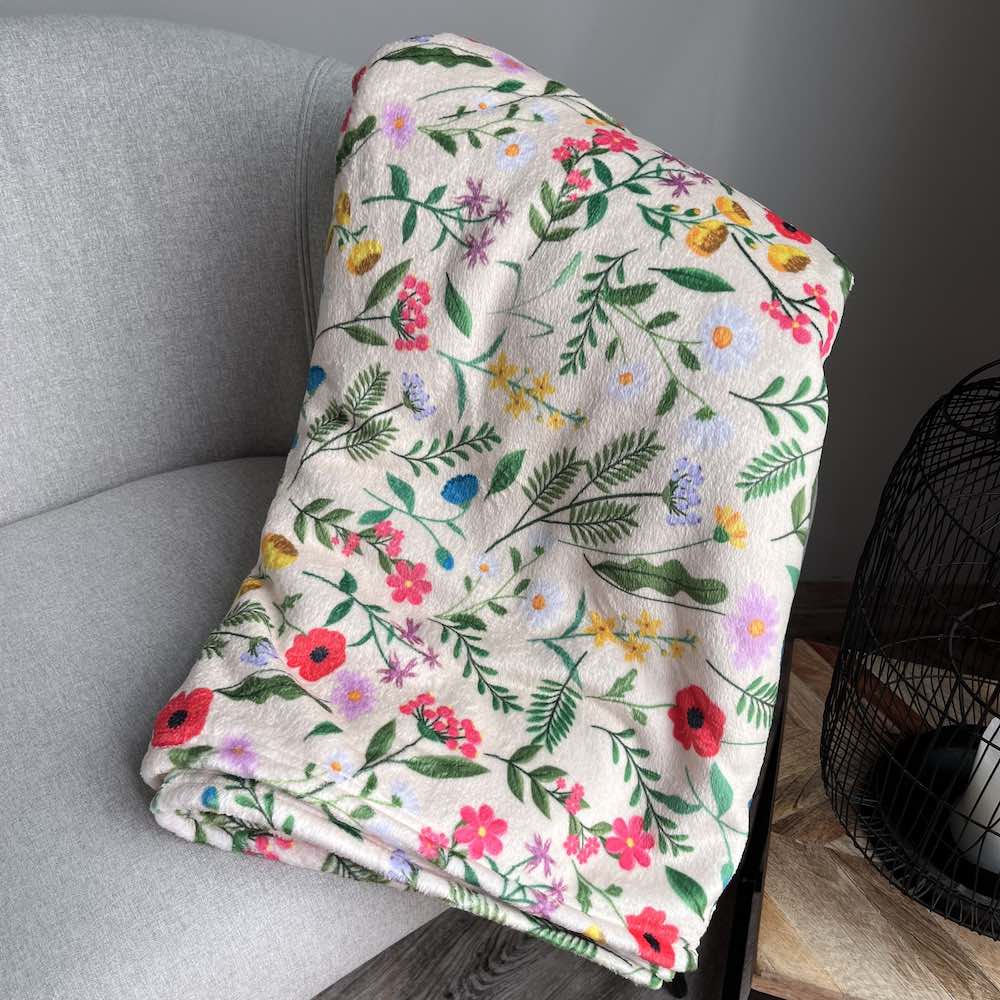 wildflowers throw blanket