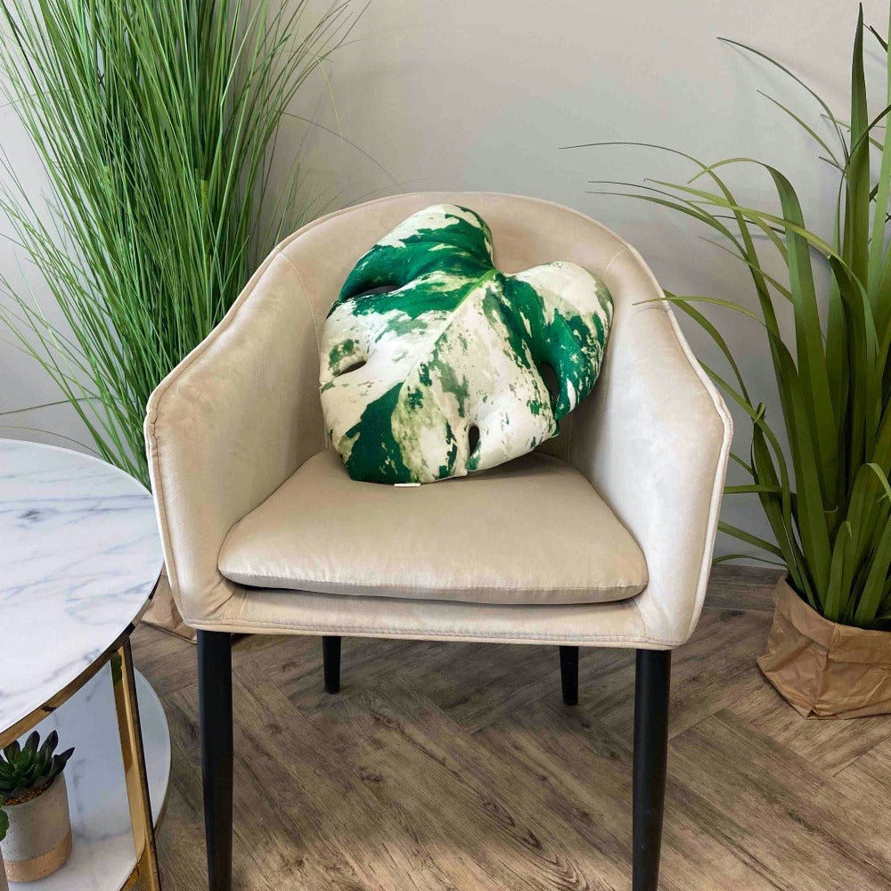 Monstera cushion top