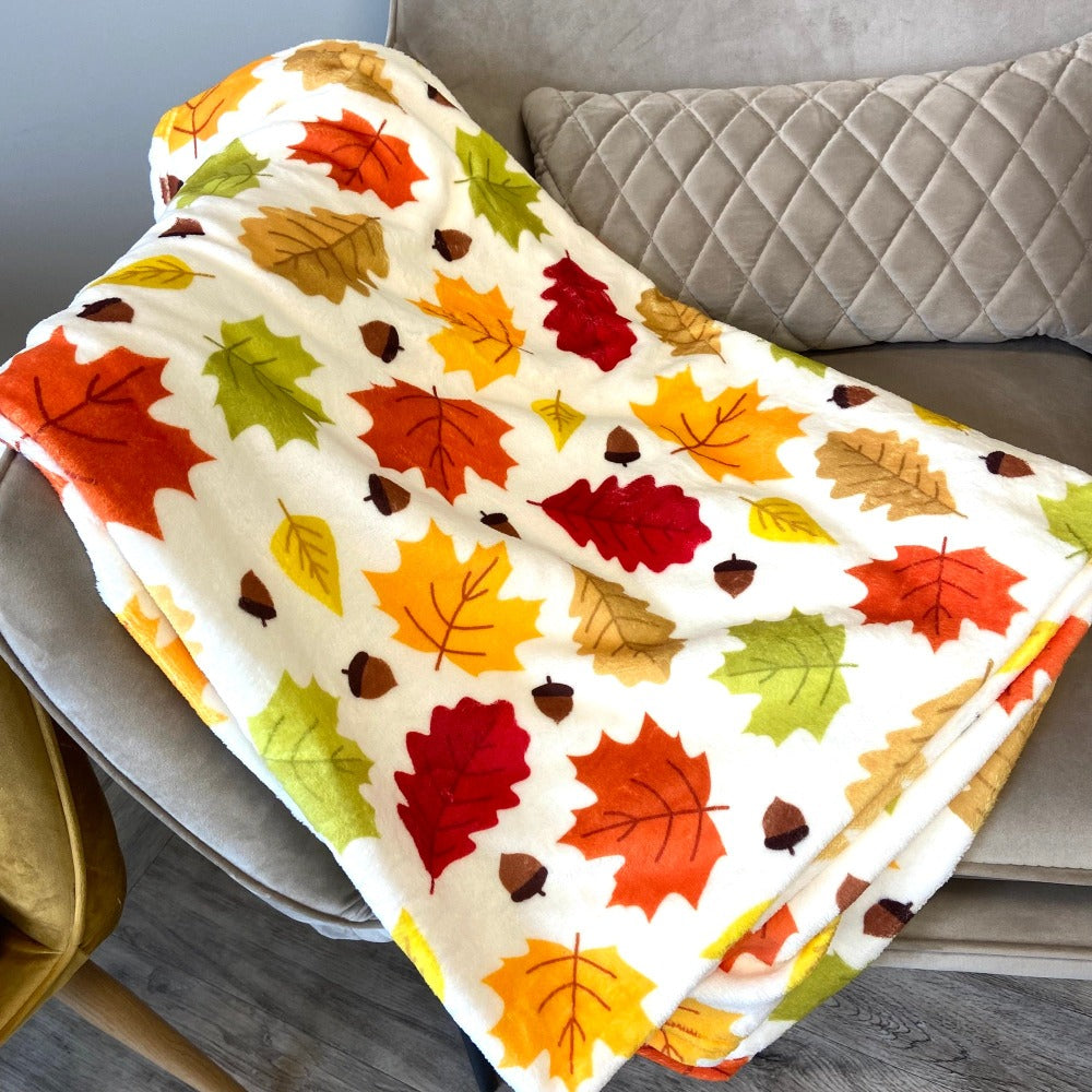 fall cozy throw blanket