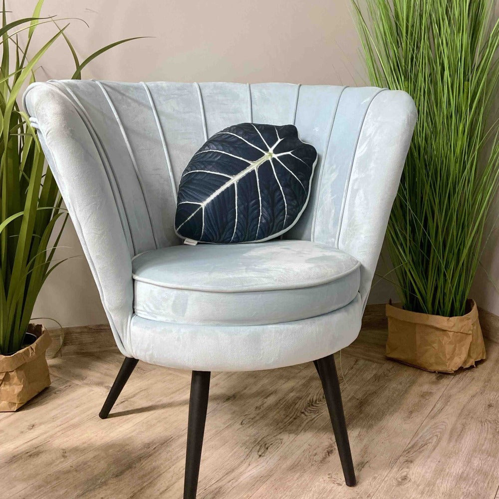 Alocasia Black Velvet Pillow