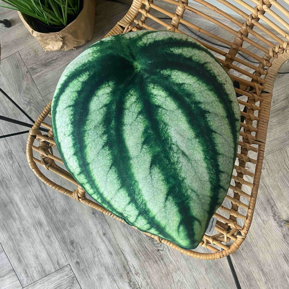 Peperomia leaf shaped pillow