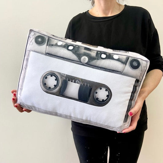 Cassette pillow / Cassette cushion / Retro Pillow / Oldies gift
