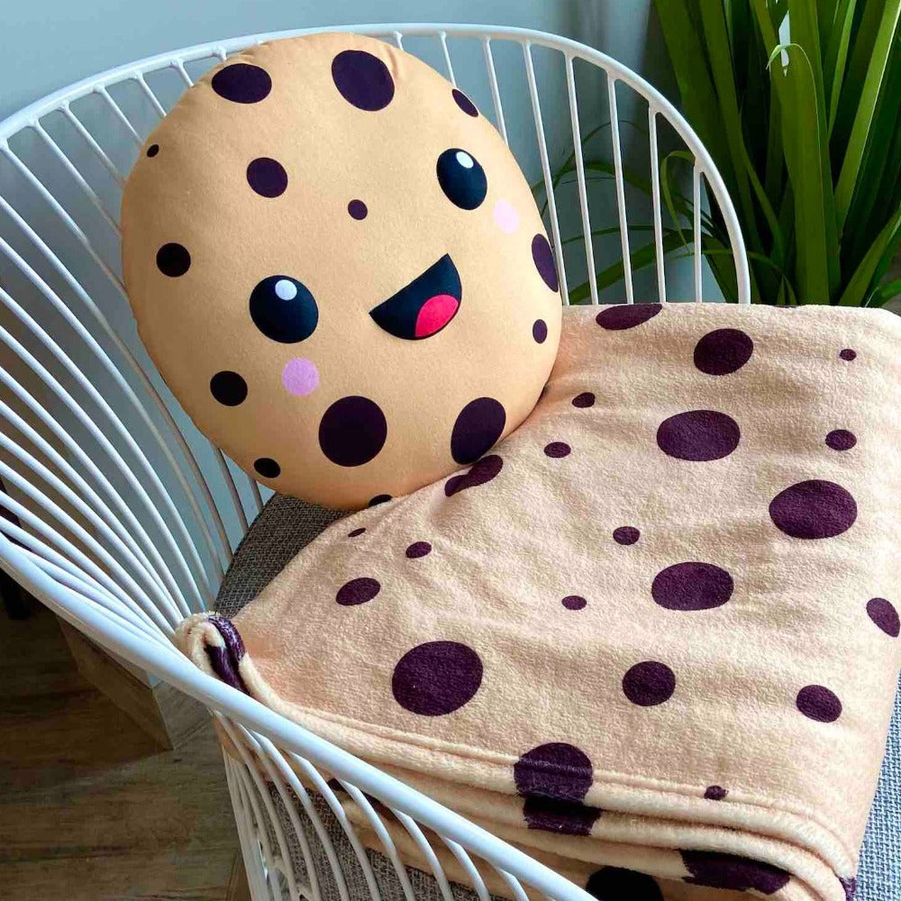 cookie throw blanket with pillow
