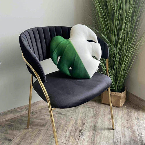 Monstera Half Moon pillow