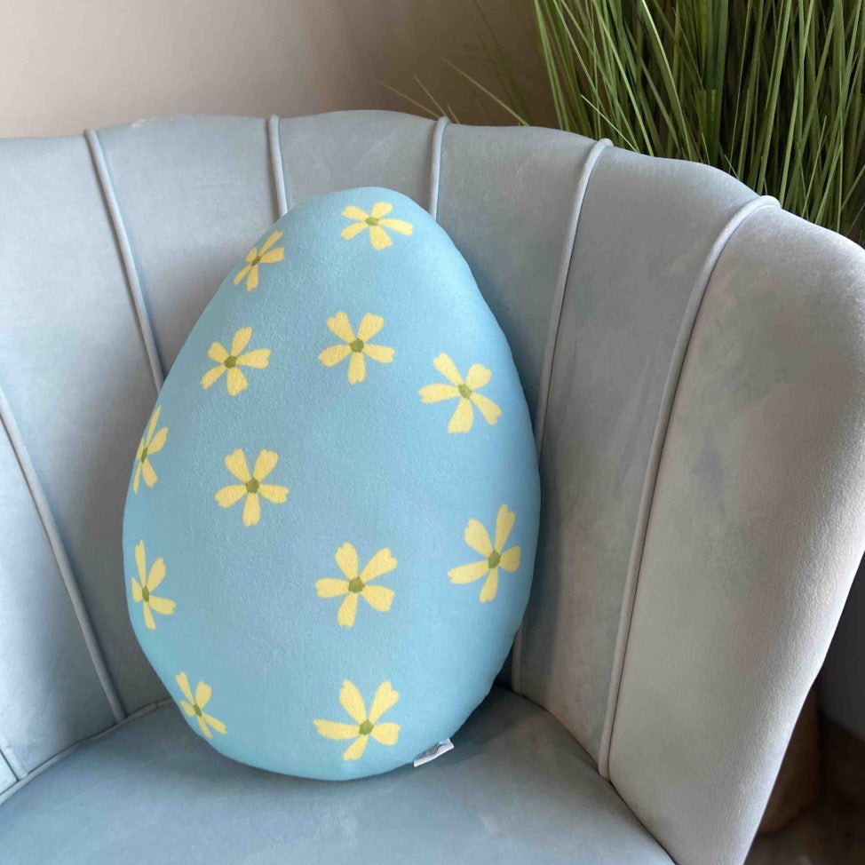 Easter Egg pillow blue