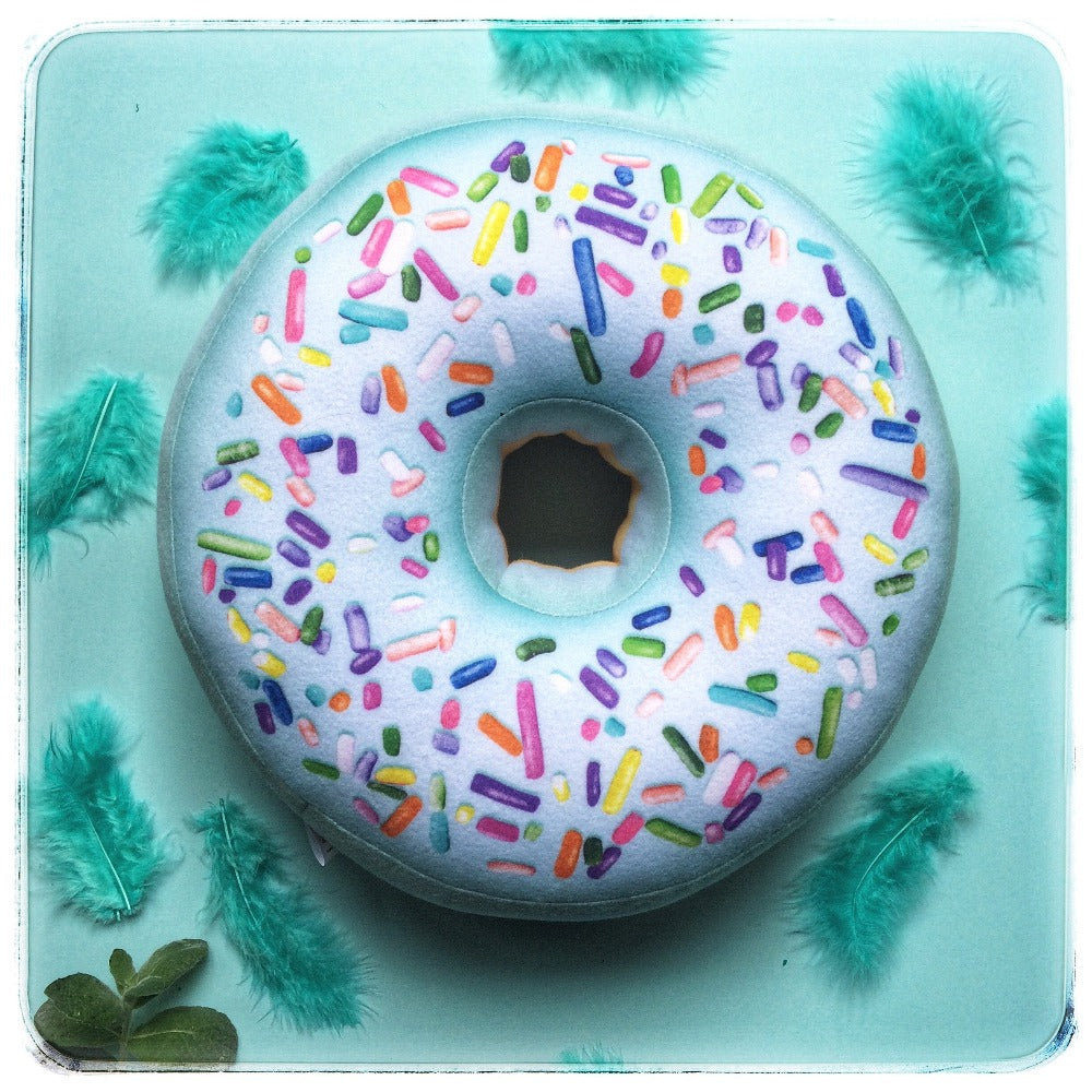 donut mint pillow