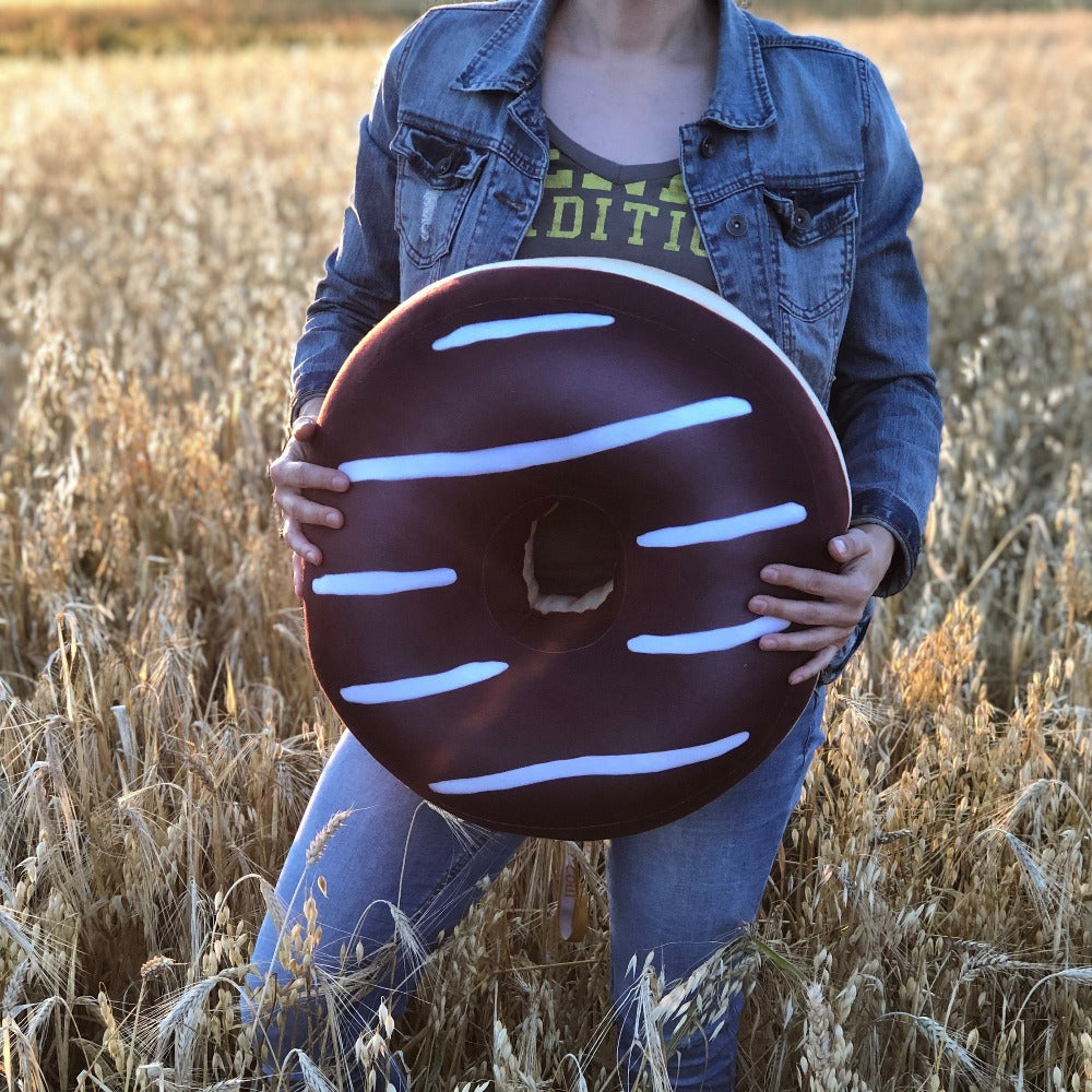 big size chocolate  donut pillow