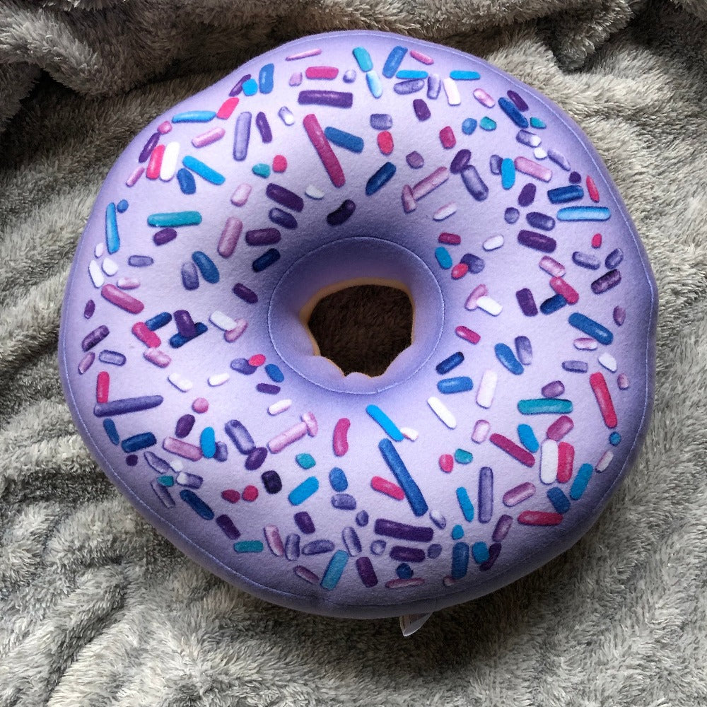 purple giant donut pillow