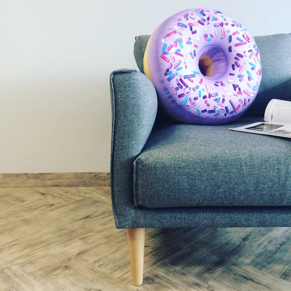 donut purple pillow