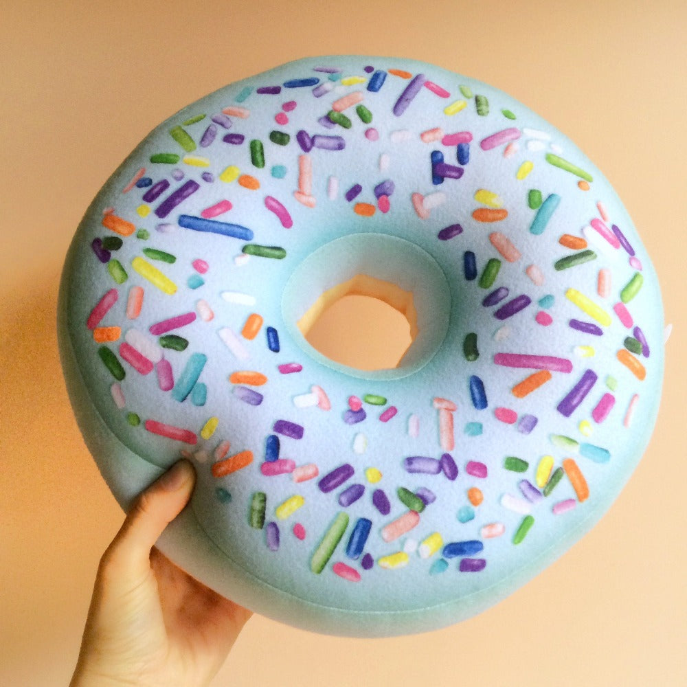donut pillow mint