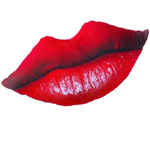 red lips pillow