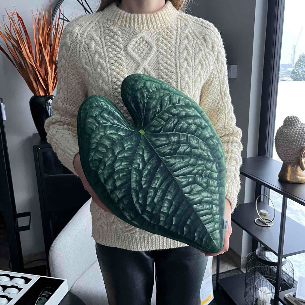Anthurium Luxurians plant pillow / Luxurians cushion / plant pillow