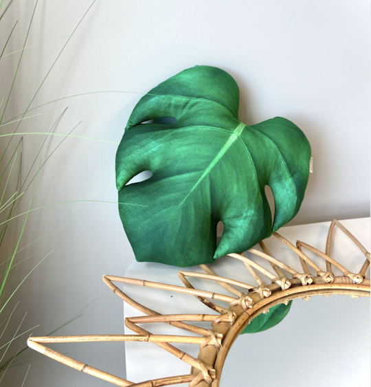 monstera decor Monstera Leaf Pillow, Tropical Plant Cushion, Monstera Decor, Botanical Throw Pillow, Plant Lover Gift