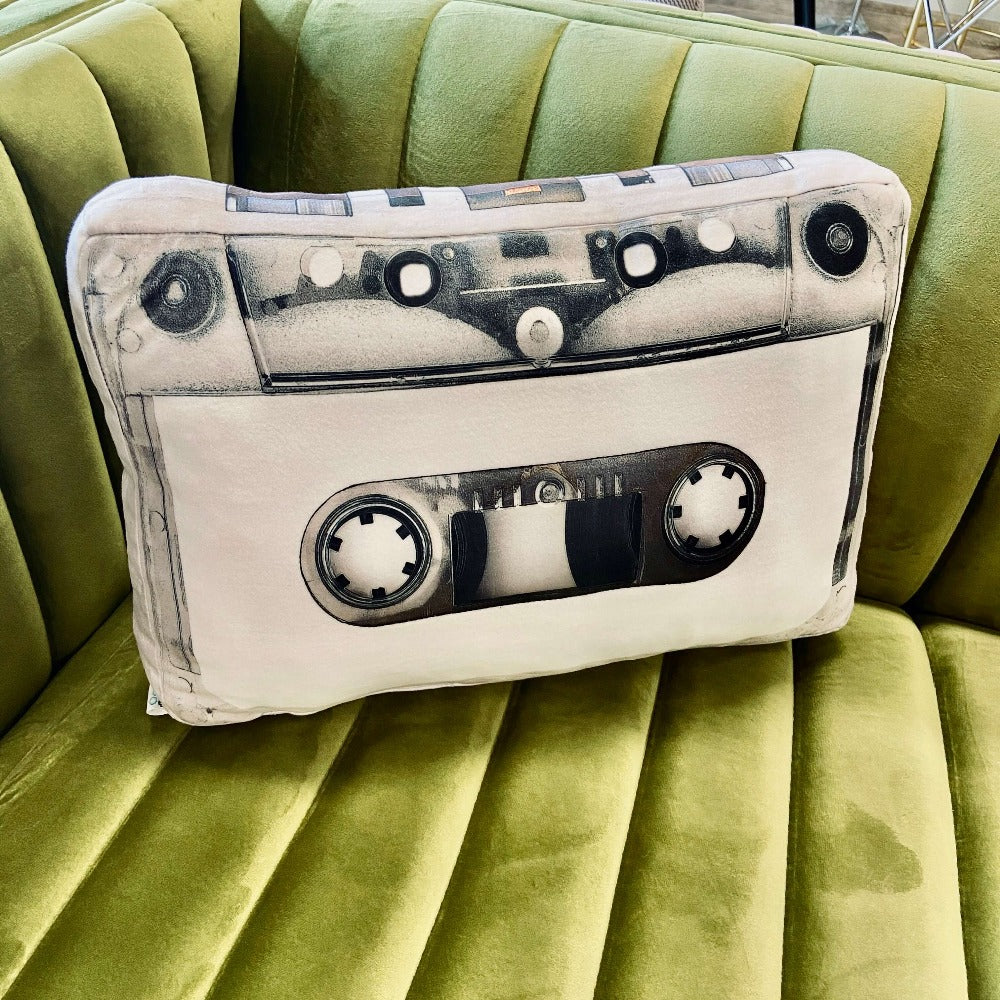 oldies gift cassette pillow