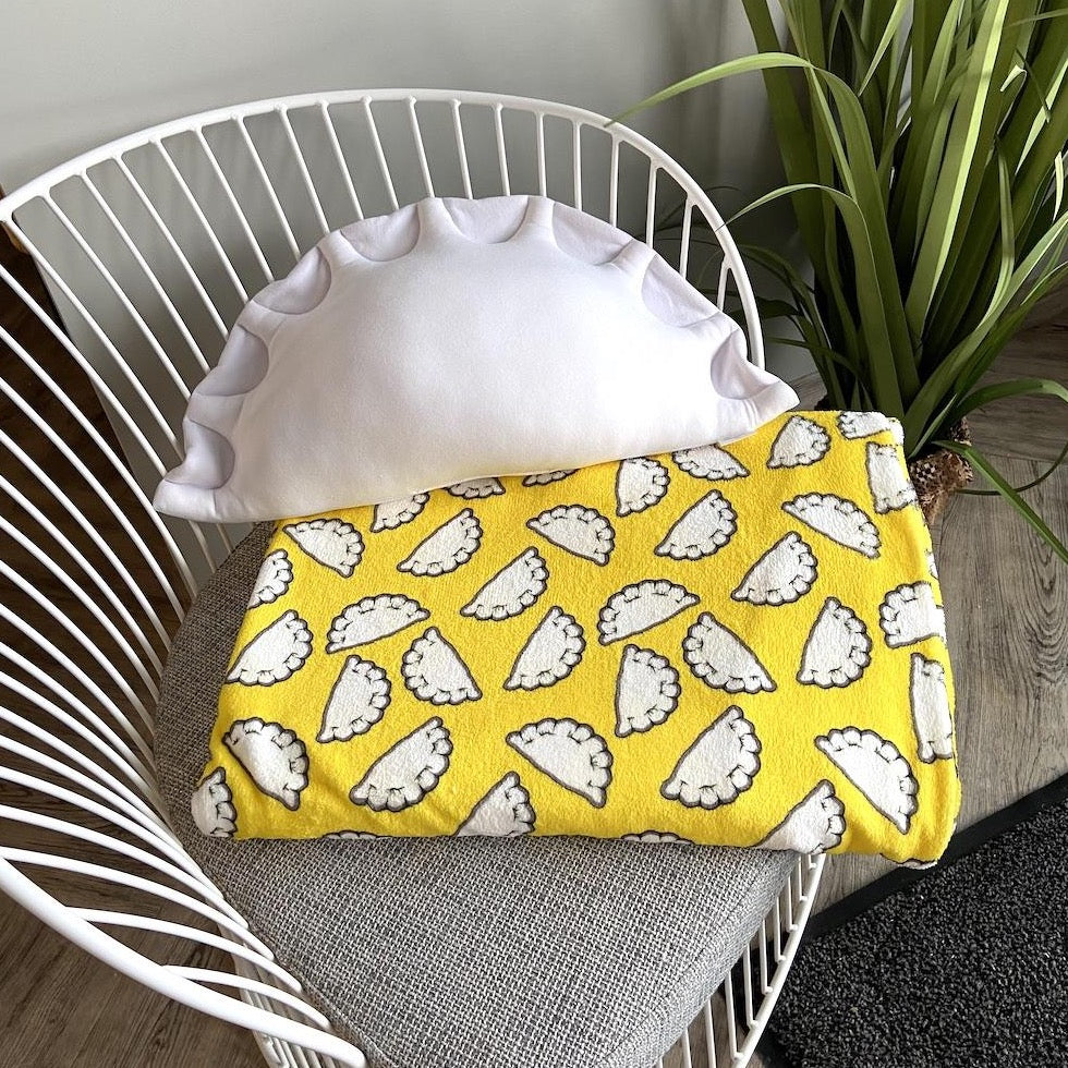 pierogi pillow and pierogi blanket