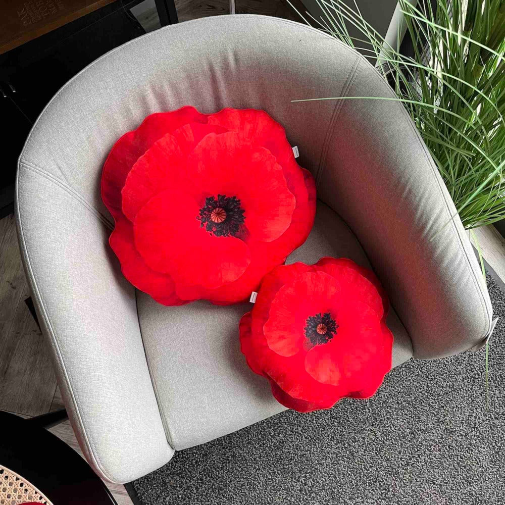 set of two poppy pillow