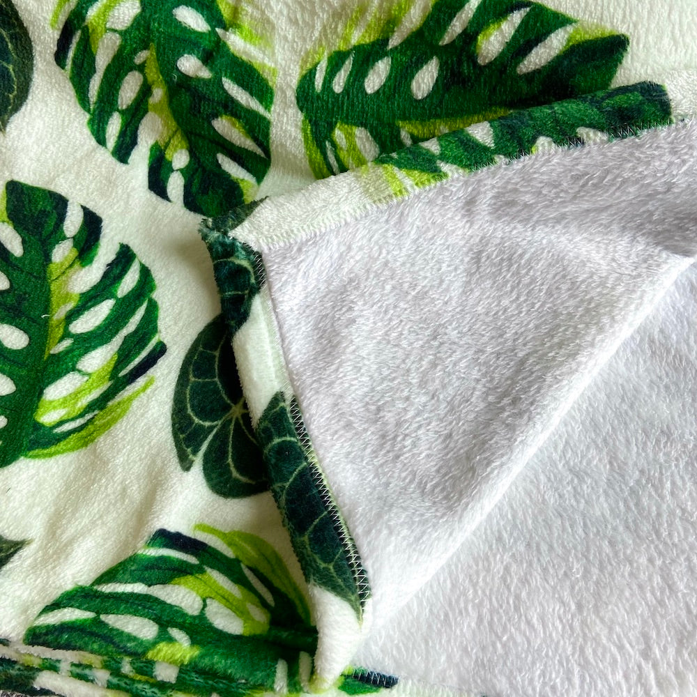 cozy blanket plant pattern